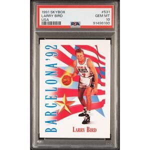 1991 SkyBox #531 USA Larry Bird PSA 10 Dream Team Barcelona '92 Boston Celtics